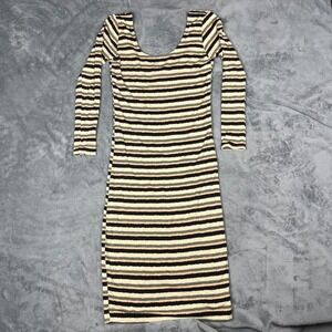 DOLAN LEFT COAST ANTHROPOLOGIE Stripe Dress Lined Bodycon Stretch XS